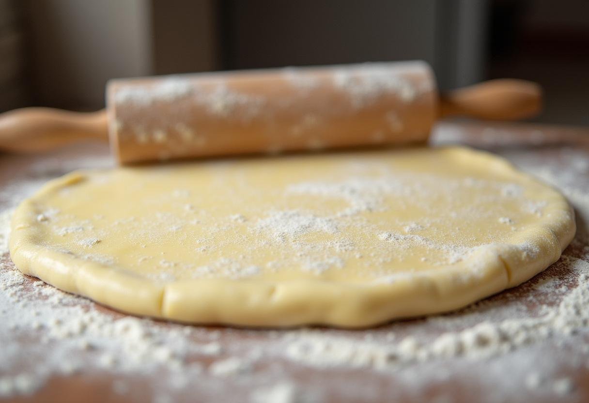 Rolling out buttery dough for the crust of Classic Cobbler.