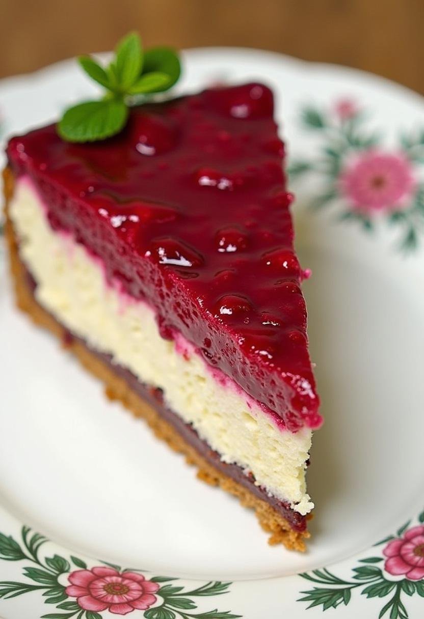 Finished Decadent Raspberry Cheesecake Bars with raspberry topping, perfect for dessert lovers.