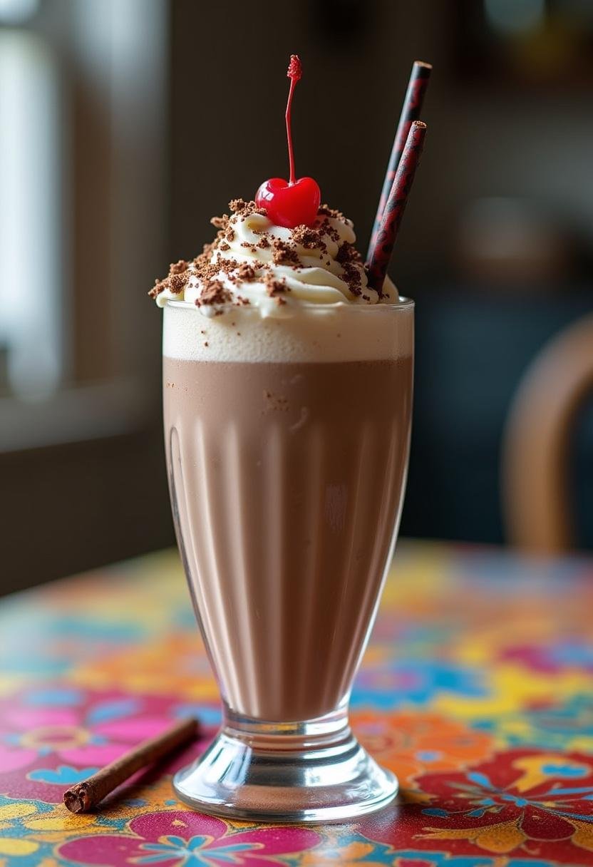 Delicious Epic Peanut Butter Chocolate Milkshake served with toppings, perfect for indulgent treats.