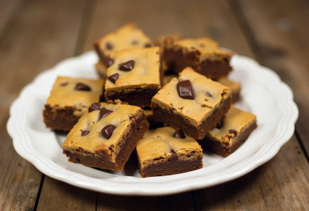 Deliciously baked Ultimate Chocolate Chunk Blondies, perfect for dessert sharing.