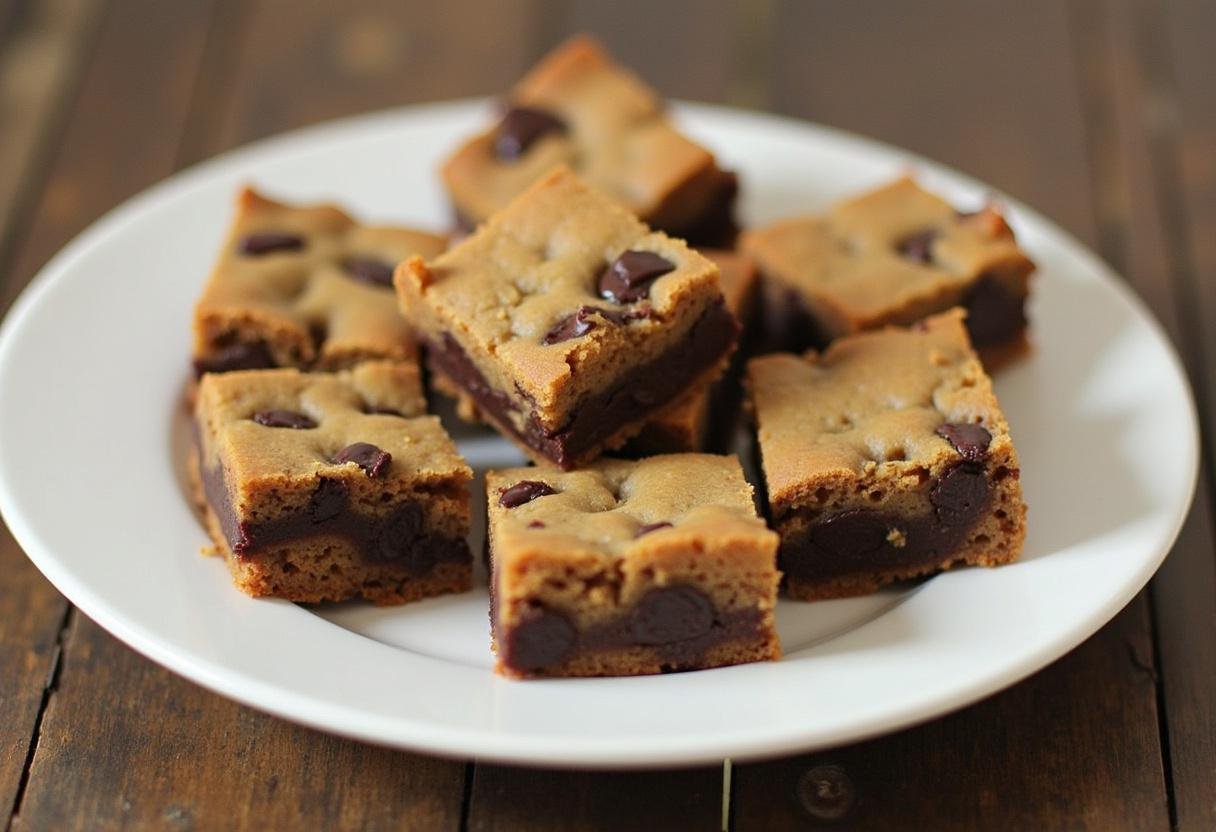 Deliciously baked Ultimate Chocolate Chunk Blondies, perfect for dessert sharing.