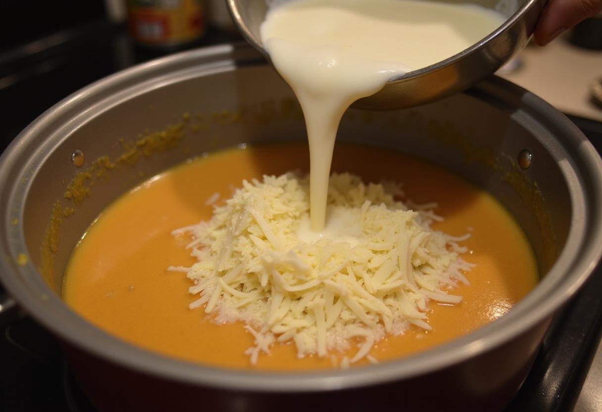 Incorporating heavy cream and grated Parmesan cheese into the soup for a creamy Italian sausage ditalini soup, making it irresistibly delicious.