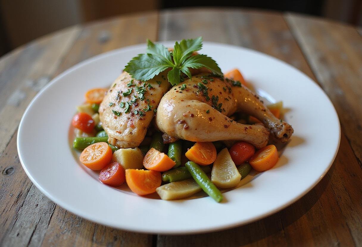 Delicious diabetic-friendly slow cooker meal ready to serve, showcasing healthy ingredients and an appetizing presentation.