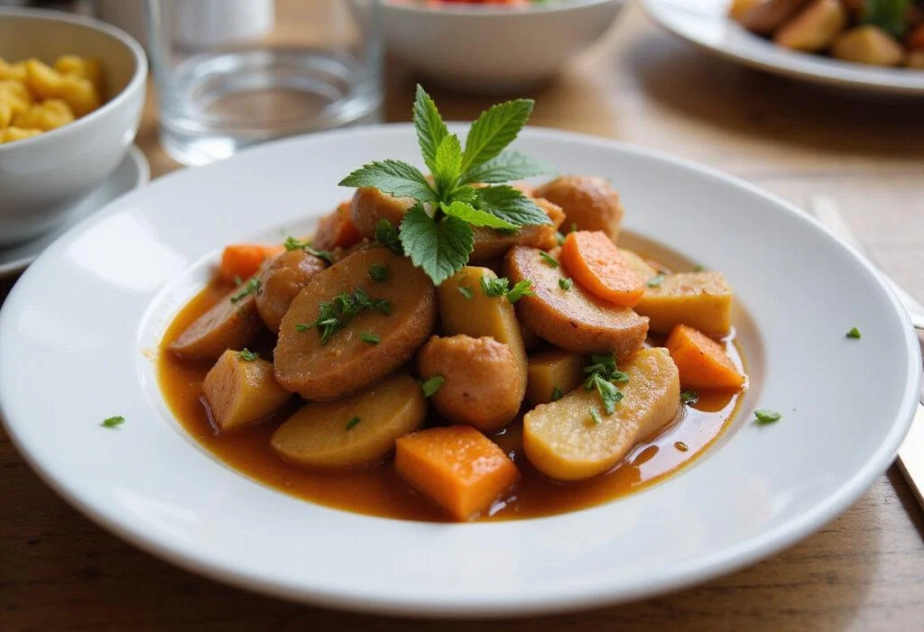Delicious gluten-free slow cooker meal served on a plate, perfect for families and gatherings.