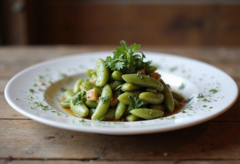 A delicious serving of homegrown Fordhook lima beans, beautifully presented, perfect for a healthy and flavorful meal.
