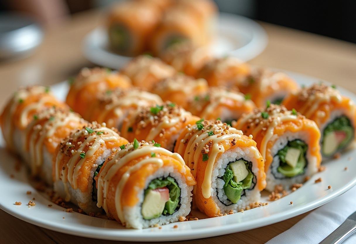 Assembling Nutritious Hawaiian Roll Delights, loaded with fresh fillings and garnished for a delicious presentation.