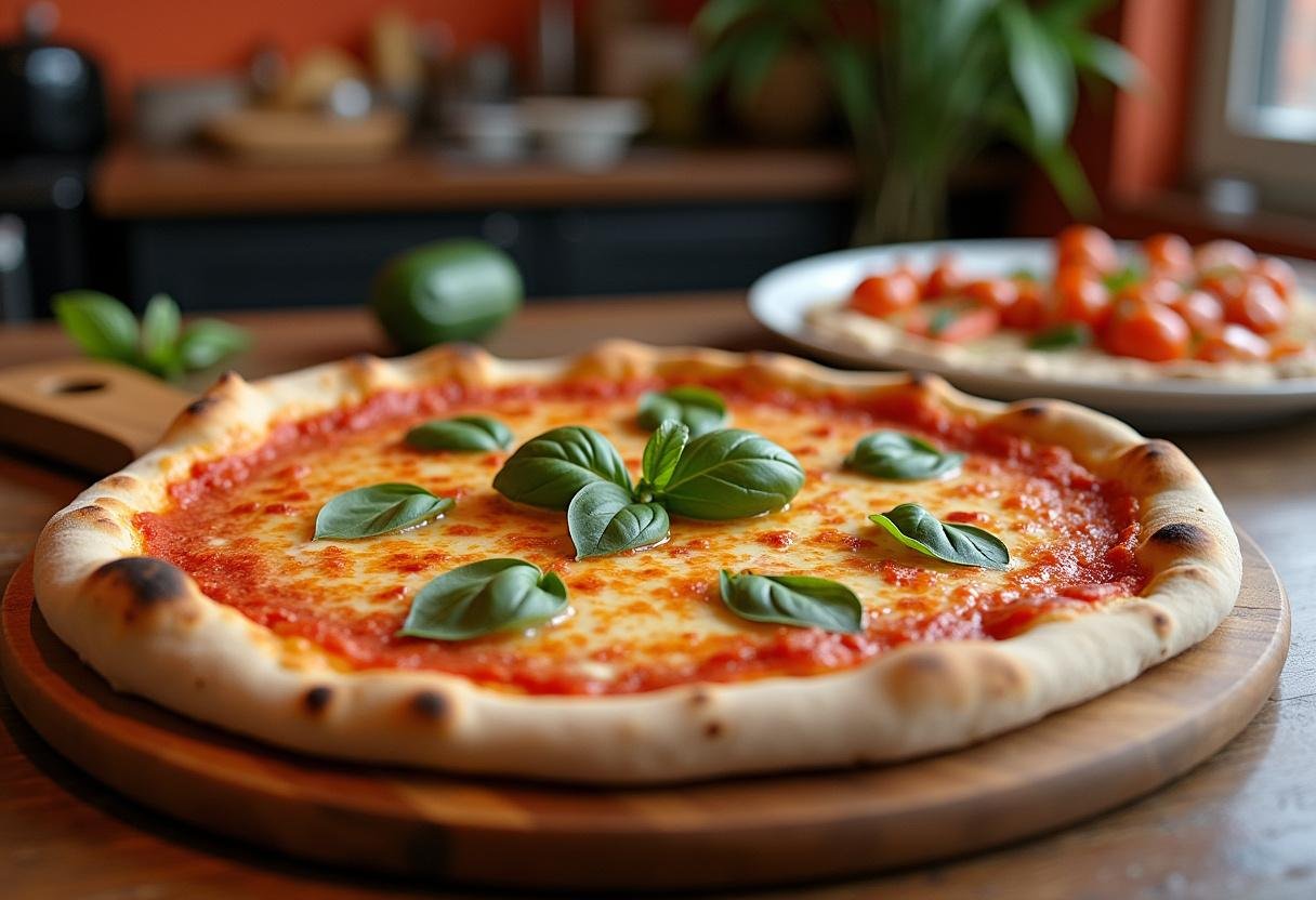 Gorgeous final display of red west pizza in Wilmington, California, highlighting the delectable toppings, melted cheese, and inviting presentation.
