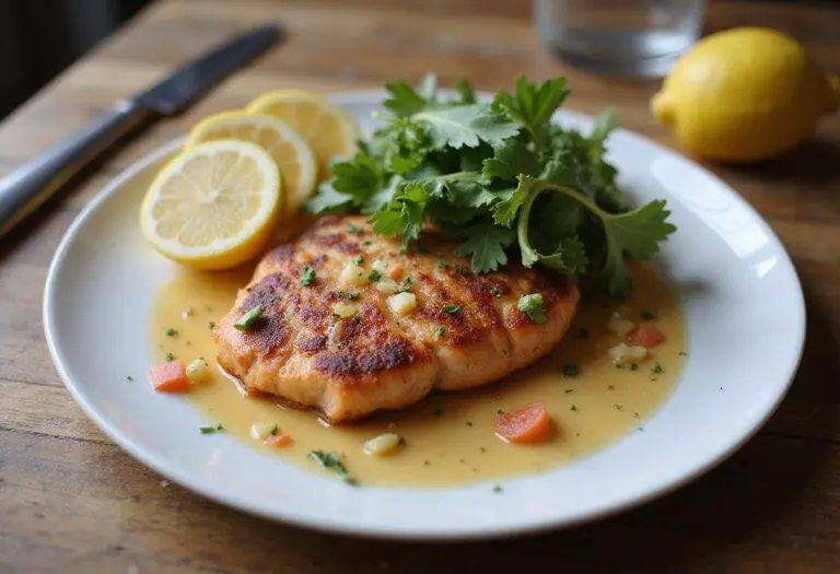 Serving the final result of the salmon patties recipe, presented on a plate with greens and lemon for a mouthwatering dish.