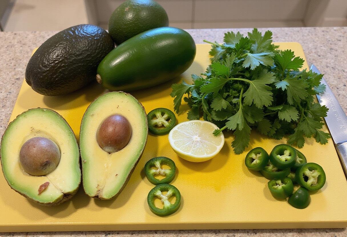 Fresh vegetables and herbs prepared for huevos rancheros, showcasing vibrant ingredients in this delicious recipe.