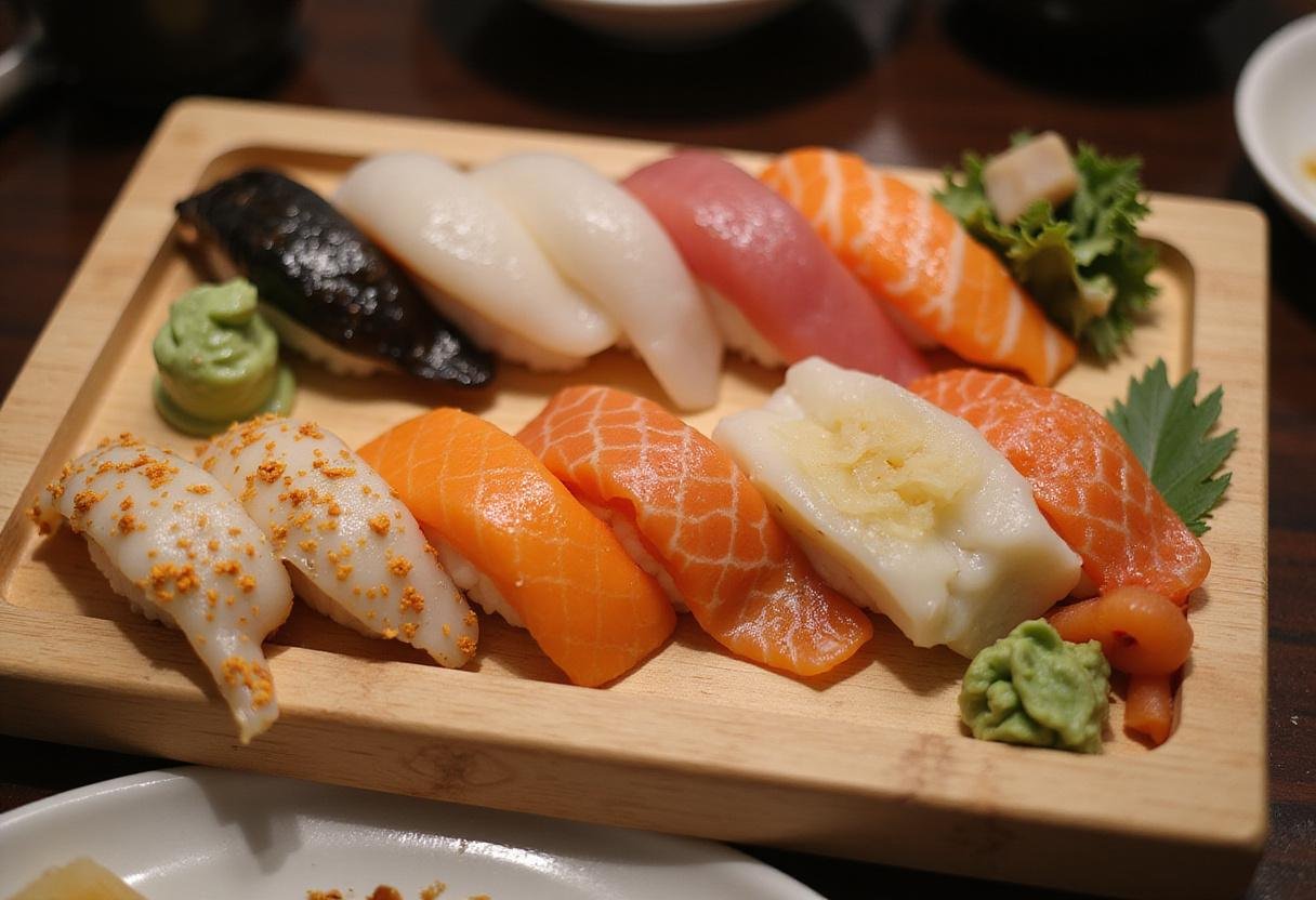 Gourmet presentation of Sushi Roku Palo Alto sushi on a platter, showcasing elegance and freshness.