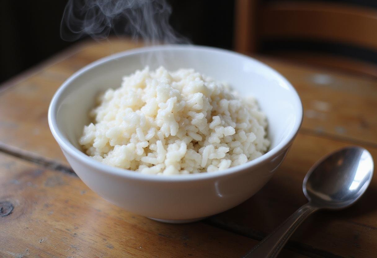 Fluffy three ladies jasmine rice served in a bowl, showcasing its perfect texture.