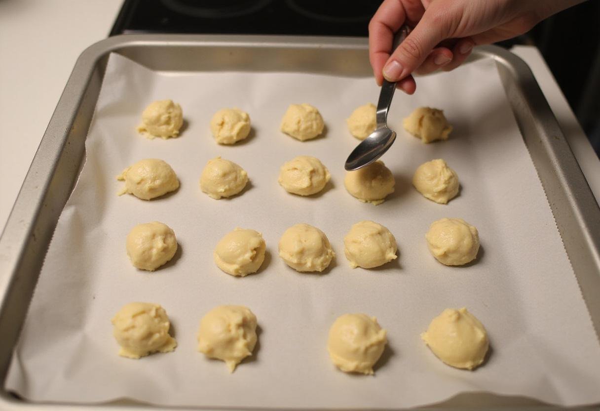Placing gluten-free vegan batter on a tray, preparing wholesome gluten-free vegan delights for baking.