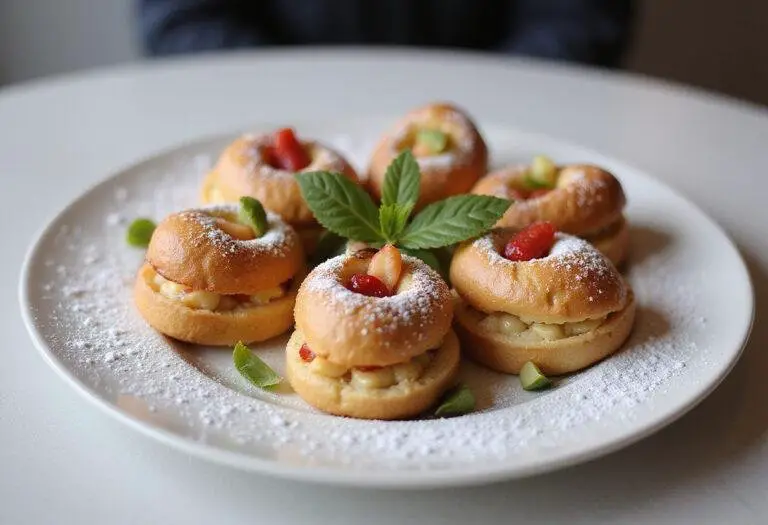 The final result of xanthan gum's culinary power: a stunning plate of pastries that highlights its versatility in creating delightful baked treats.