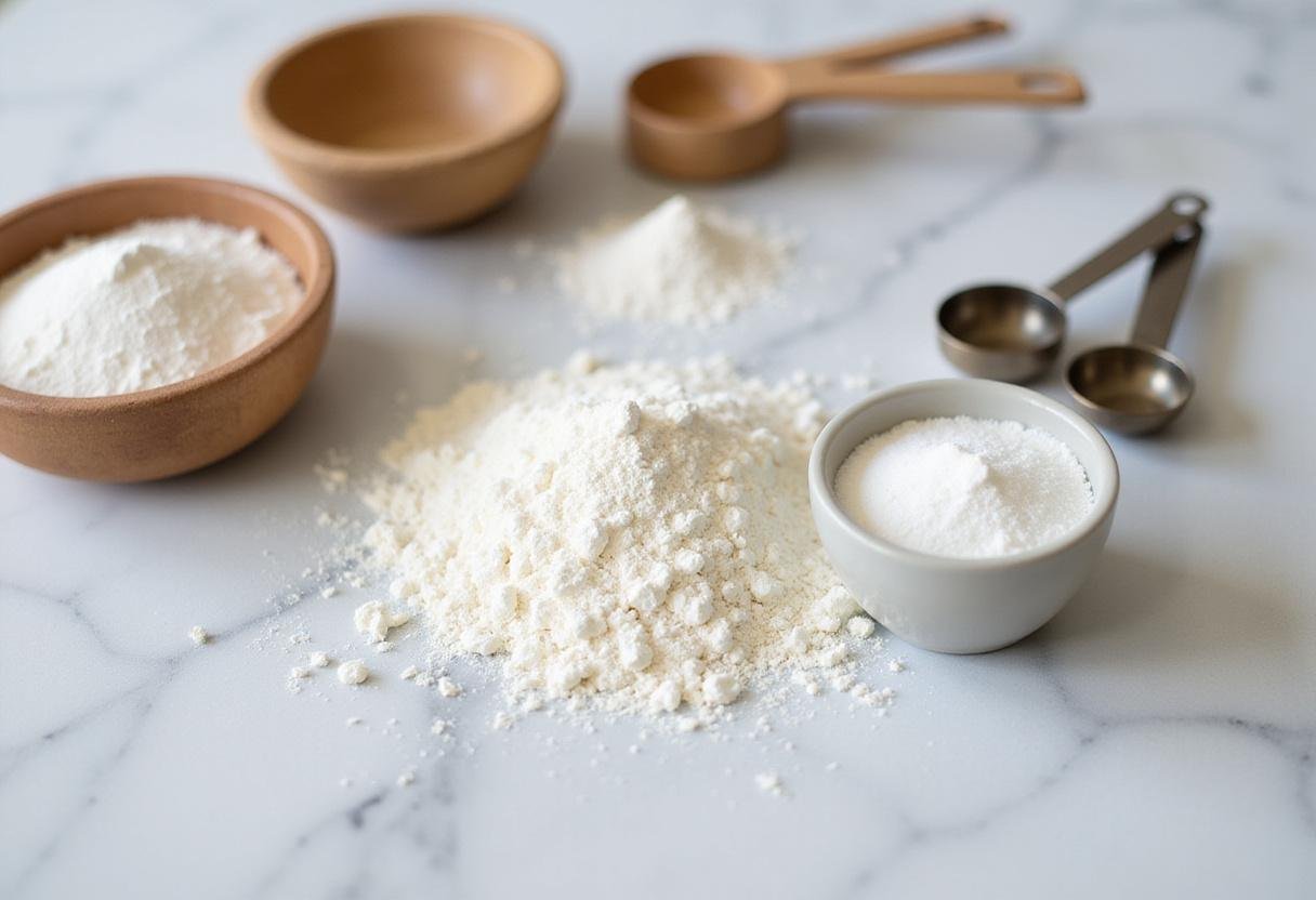 What is xanthan gum? Discover its culinary uses in baking and cooking with this visual guide featuring an assortment of ingredients.