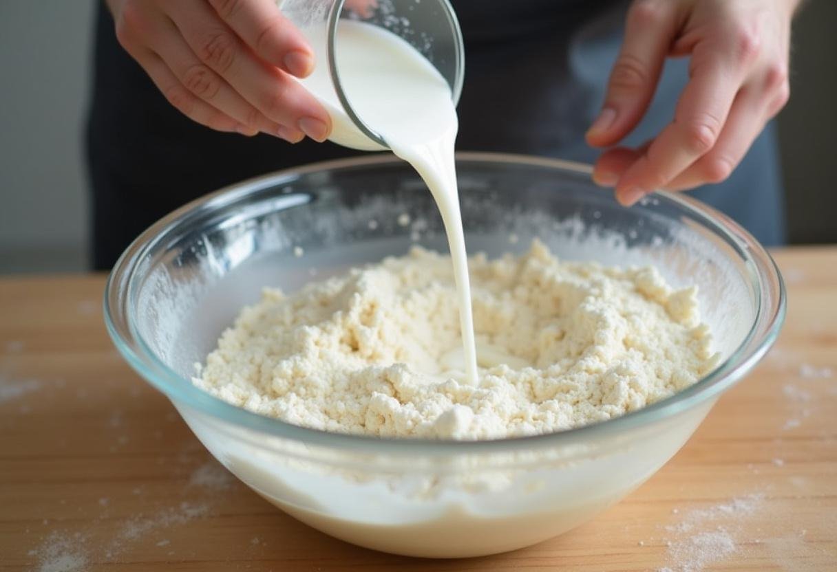 Witness the magic of xanthan gum as it helps create a smooth batter by incorporating liquid into dry ingredients, a culinary essential in modern cooking.