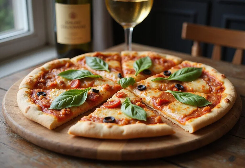 Serving Antonio's Pizza Menu Delight with perfect crust and fresh toppings, an exciting dish for pizza lovers.