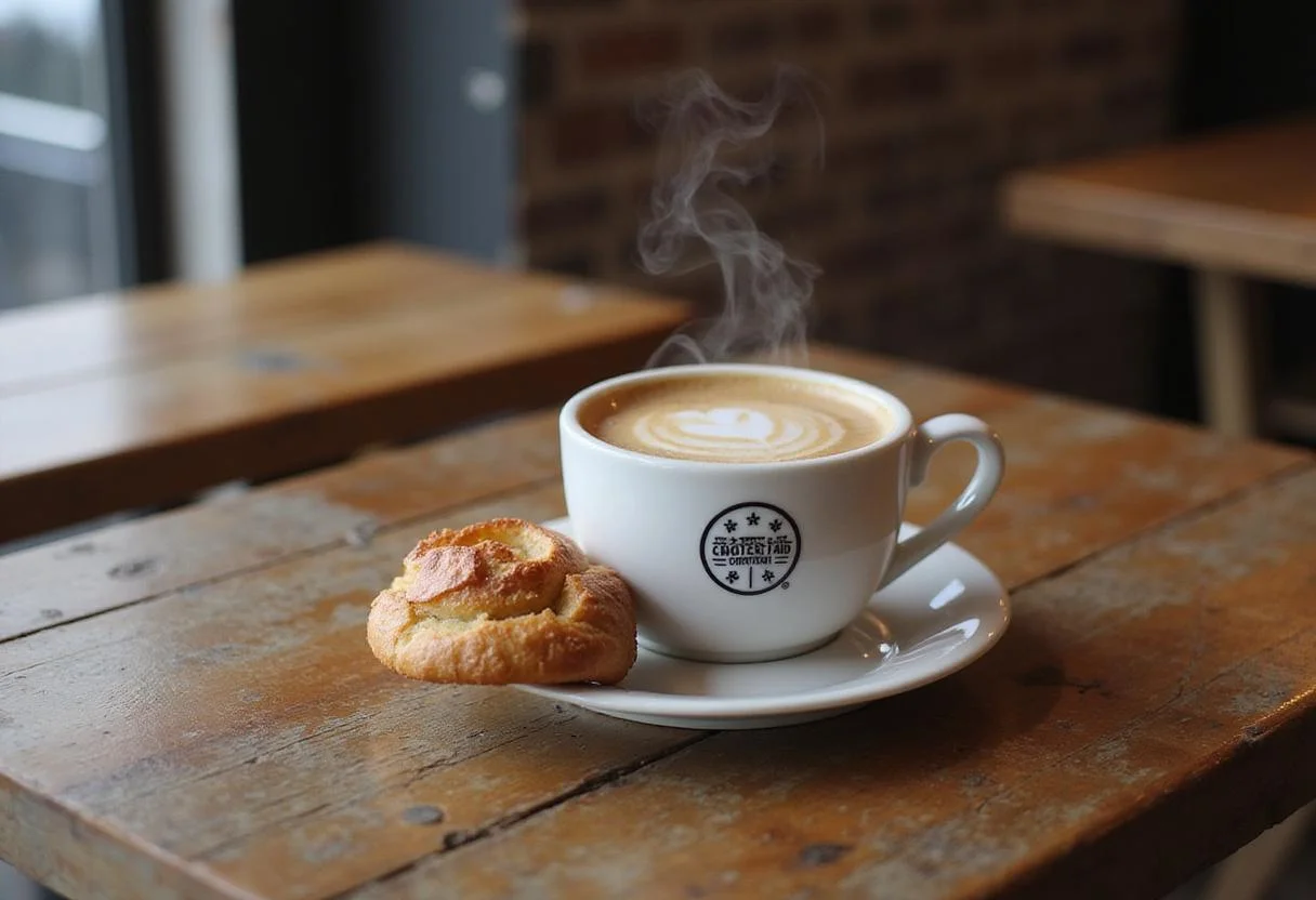 Final presentation of Ground Control Coffee in a cup, highlighting its rich aroma and flavor, perfect for coffee lovers enjoying their moment.