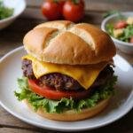 Delicious Big Boy tomato treat displayed on a rustic table, perfect for showcasing a summer meal with vibrant flavors.