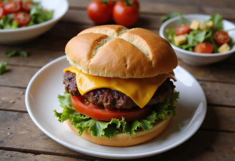 Delicious Big Boy tomato treat displayed on a rustic table, perfect for showcasing a summer meal with vibrant flavors.