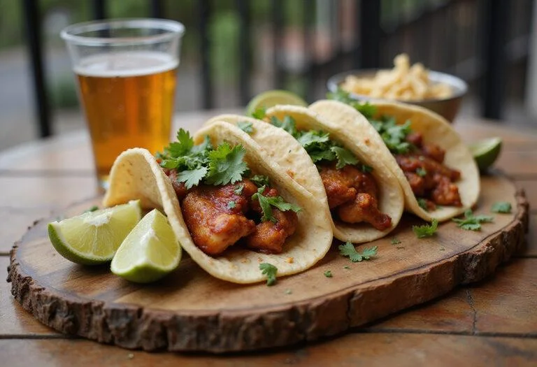 Delicious chicken birria tacos displayed elegantly, perfect for showcasing a chicken birria tacos recipe.