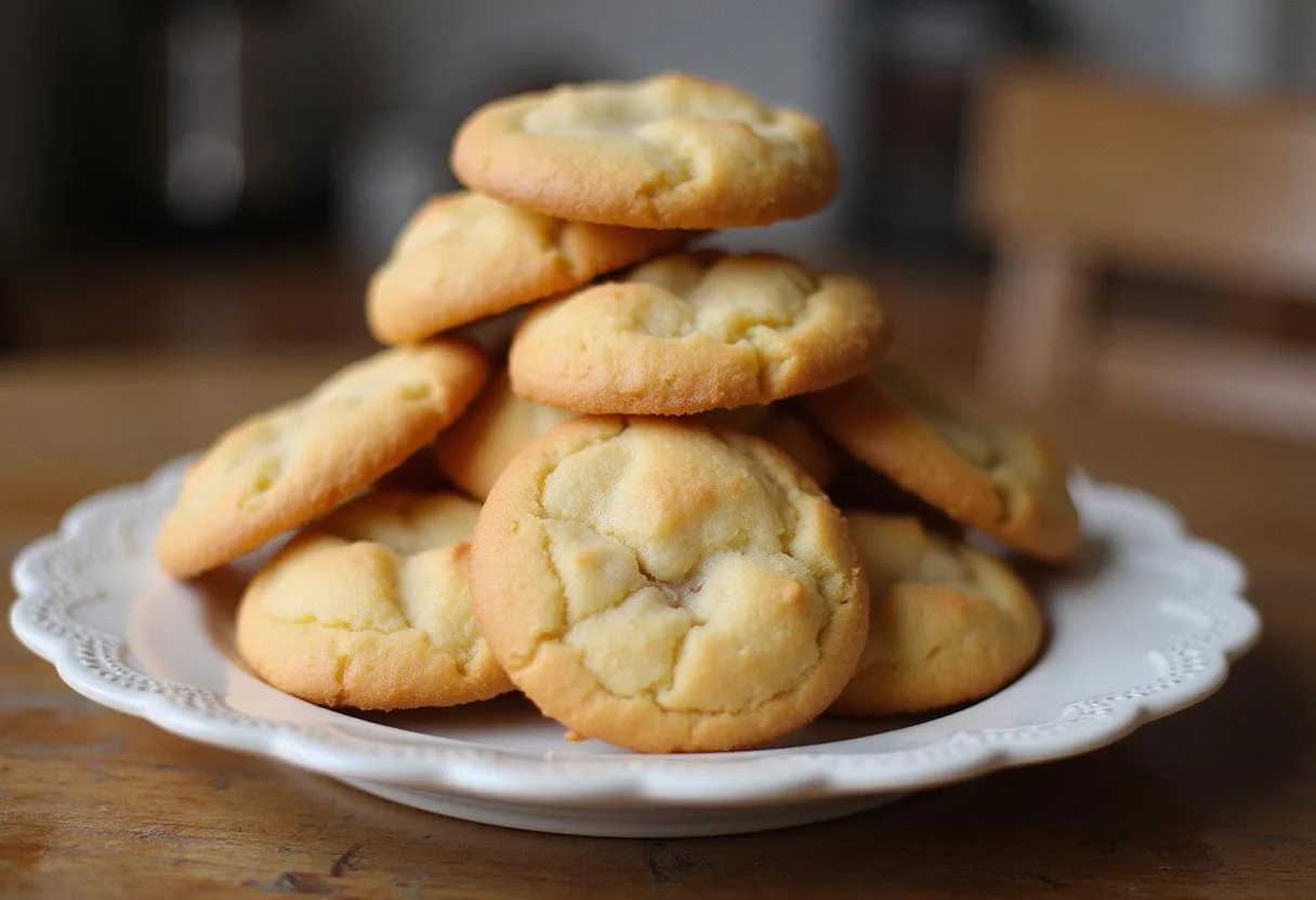 Final presentation of delicious boneless cookies on a plate, highlighting their appeal and inviting nature.