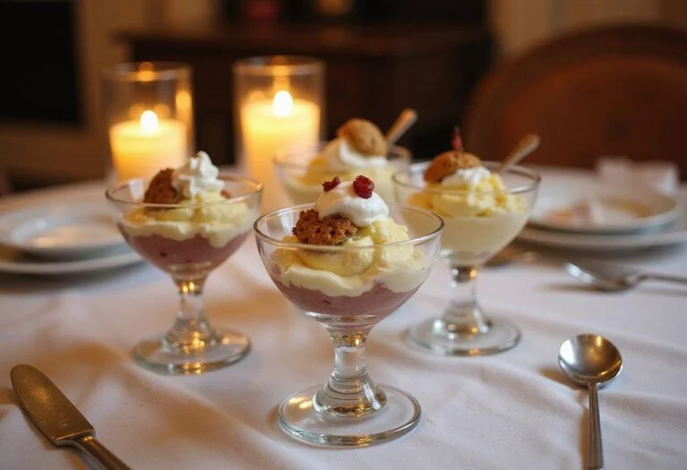An exquisite final presentation of dream cream dessert cups, ideal for celebrations and gatherings.