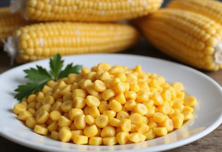 Easiest Sweet Corn Elegance displayed, a plate of vibrant frozen sweet corn ready for use in delicious recipes.