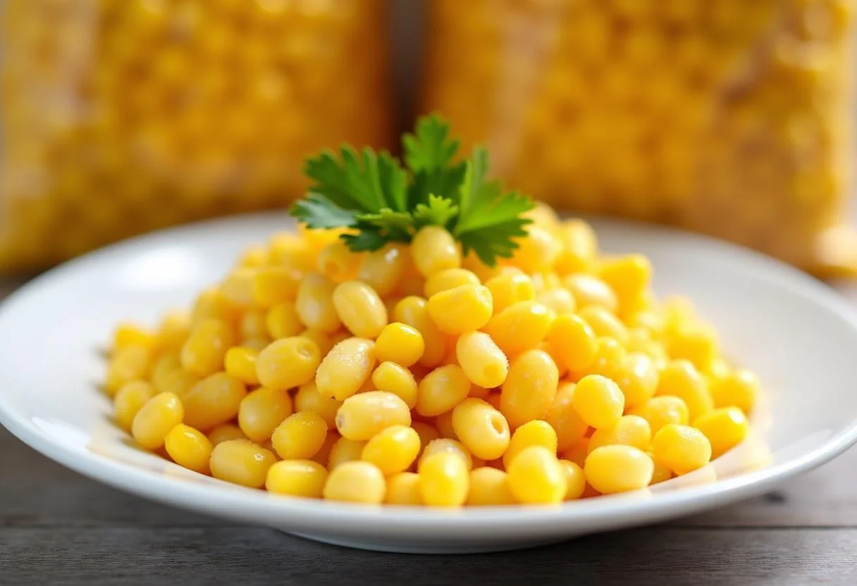 Easiest Sweet Corn Elegance displayed, a plate of vibrant frozen sweet corn ready for use in delicious recipes.
