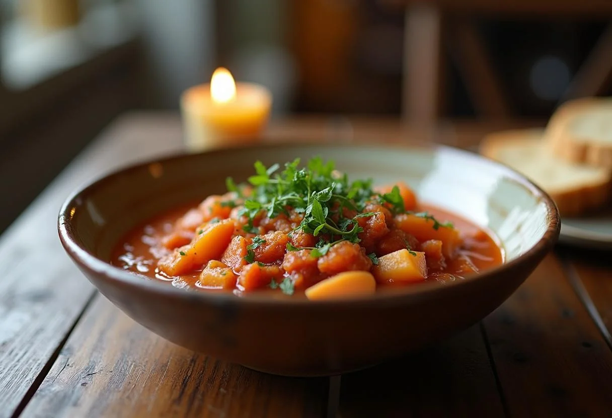 Deliciously plated gluten-free slow cooker delights ready to be served for a comforting meal.