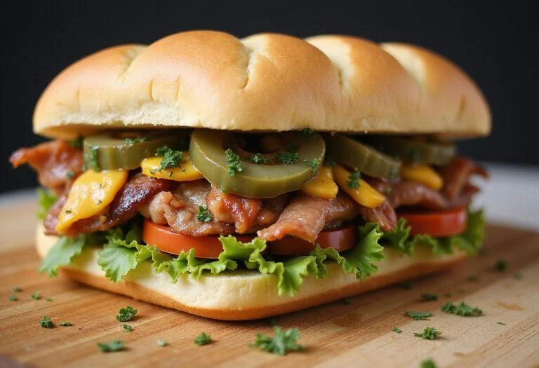 A perfect Italian seasoning sub sandwich, showcasing the delicious combination of flavors and fresh ingredients.