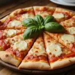 Deliciously presented Pizza Bella's Best, showcasing a perfect pizza slice with vibrant toppings, ideal for the ultimate pizza menu.