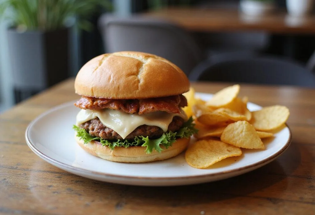 Delicious Turkey Tom sandwich feast displayed with a side of chips, ideal for those looking for a healthy and satisfying meal.