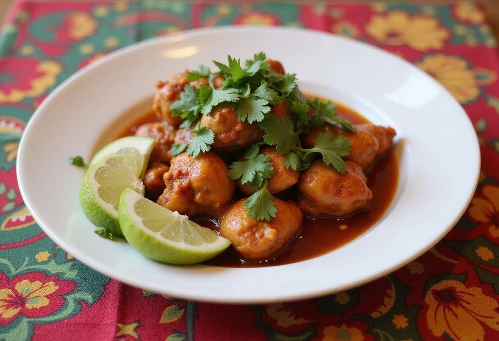 Final presentation of Zesty Tangy Chili Lime Treat, a stunning and appetizing chili lime chicken recipe ready to serve.