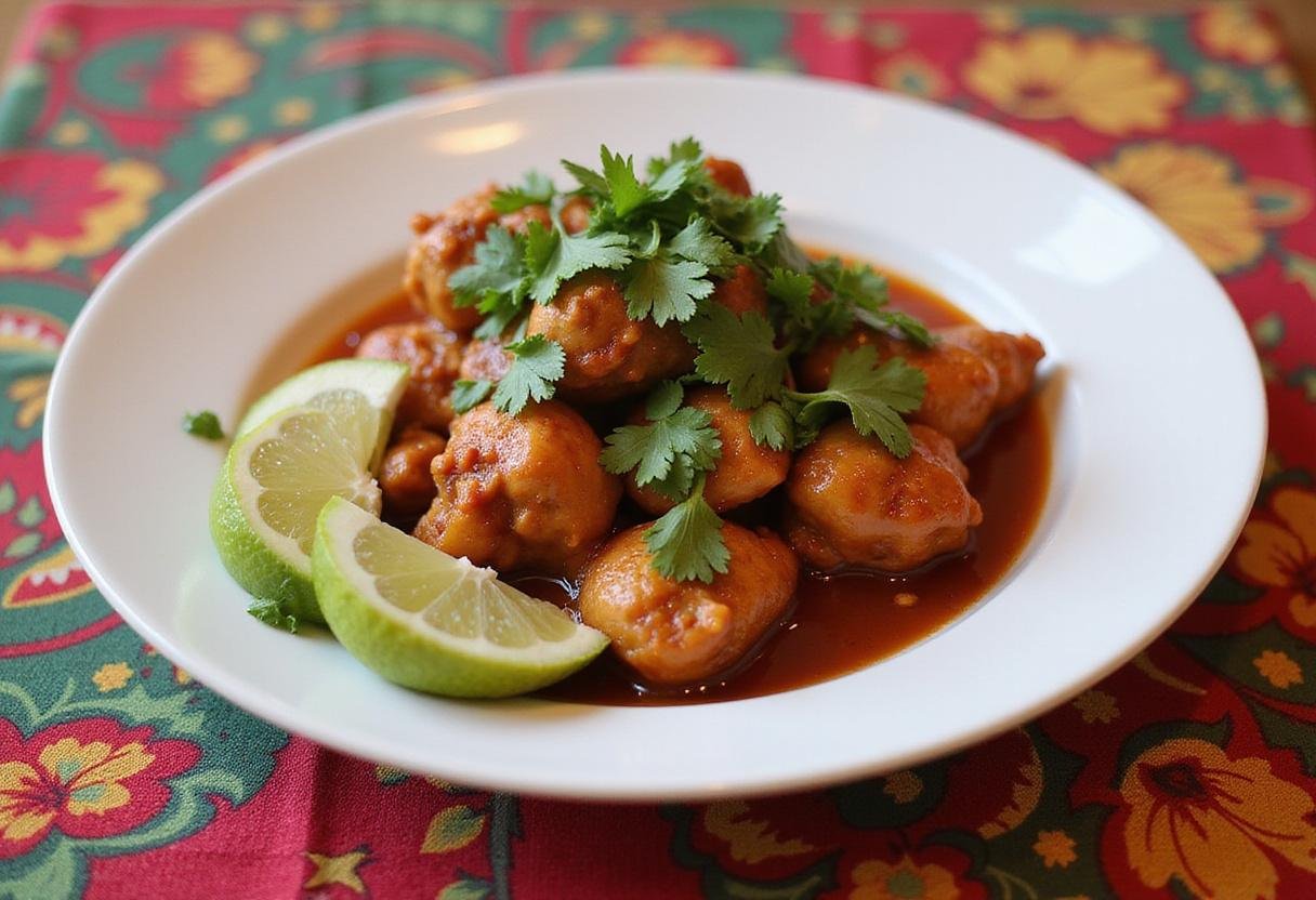 Final presentation of Zesty Tangy Chili Lime Treat, a stunning and appetizing chili lime chicken recipe ready to serve.