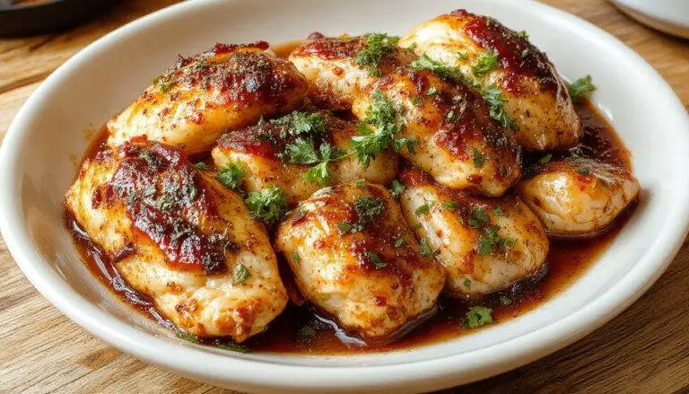 A beautifully plated dish featuring tender Persian-spiced chicken garnished with fresh herbs and slices of lemon, surrounded by aromatic spices and colorful side vegetables on a rustic ceramic plate.
