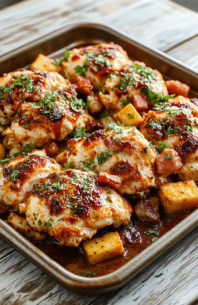 Colorful chicken fajitas with vibrant red and green bell peppers and onions on a white ceramic plate, drizzled with melted cheese, styled with fresh cilantro, on a rustic wooden table, with soft natural light highlighting textures and colors.