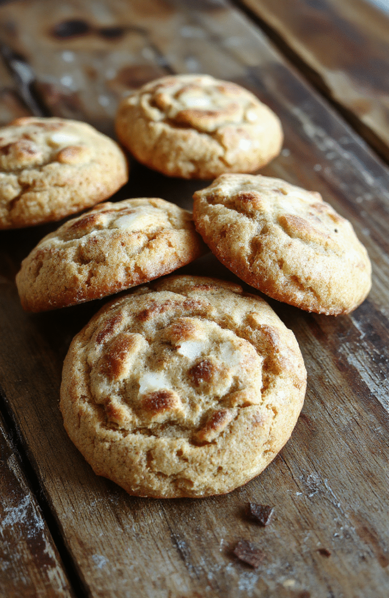 A plate of golden-brown soft and chewy snickerdoodles sprinkled with cinnamon sugar, arranged on a rustic wooden table, with a slightly cracked surface showing their tender texture, styled with a light dusting of cinnamon powder for a cozy, inviting look.