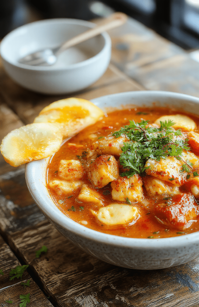 A vibrant bowl of spicy chicken ramen featuring sliced tender chicken, rich creamy broth, boiled eggs, green onions, and chili oil, on a rustic wooden table with a splash of broth and garnishes, styled casually with a focus on textures and colors.