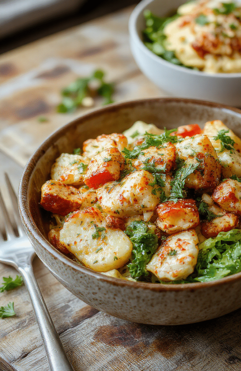 A vibrant Mediterranean chicken bowl featuring grilled chicken pieces, colorful cherry tomatoes, cucumber slices, Kalamata olives, and crumbled feta cheese arranged on a white plate. Fresh herbs like parsley are sprinkled on top, with a drizzle of olive oil and lemon. The dish is plated on a rustic wooden table with natural daylight highlighting the textures and bright colors, styled casually for an inviting, wholesome look.