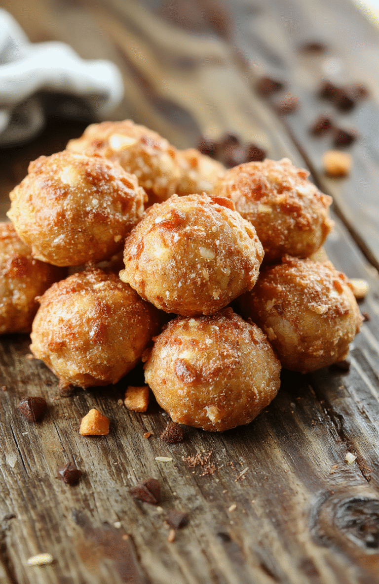 Golden brown bunuelos arranged on a rustic plate topped with powdered sugar, with a side of syrup and a cinnamon stick, vibrant lighting highlights crispy texture and airy interior, styled casually with a cozy background.