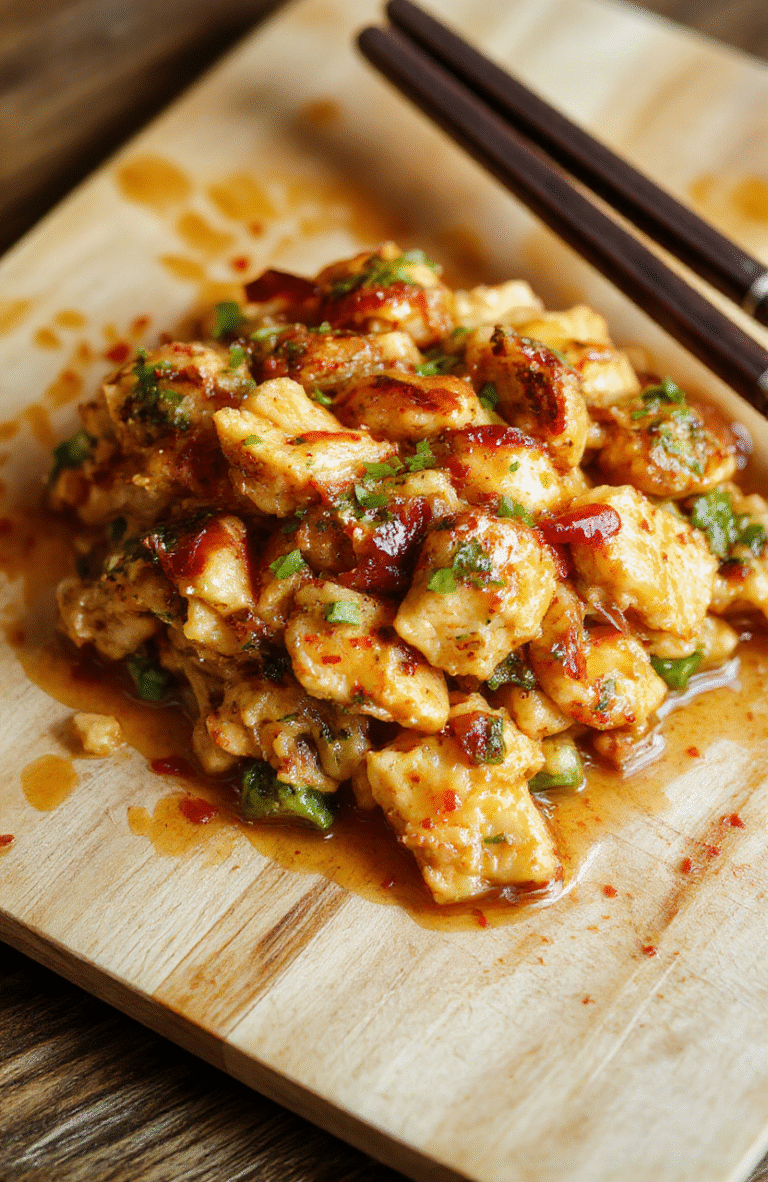 A vibrant bowl of quick chicken ramen stir fry with tender sliced chicken, crisp snap peas, shredded carrots, and cooked ramen noodles tossed in a glossy soy-ginger glaze, garnished with sesame seeds and sliced green onions, served on a rustic wooden table with soft natural daylight.